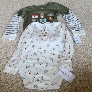 2(TWO) NWT Carters Bodysuits sz:24m